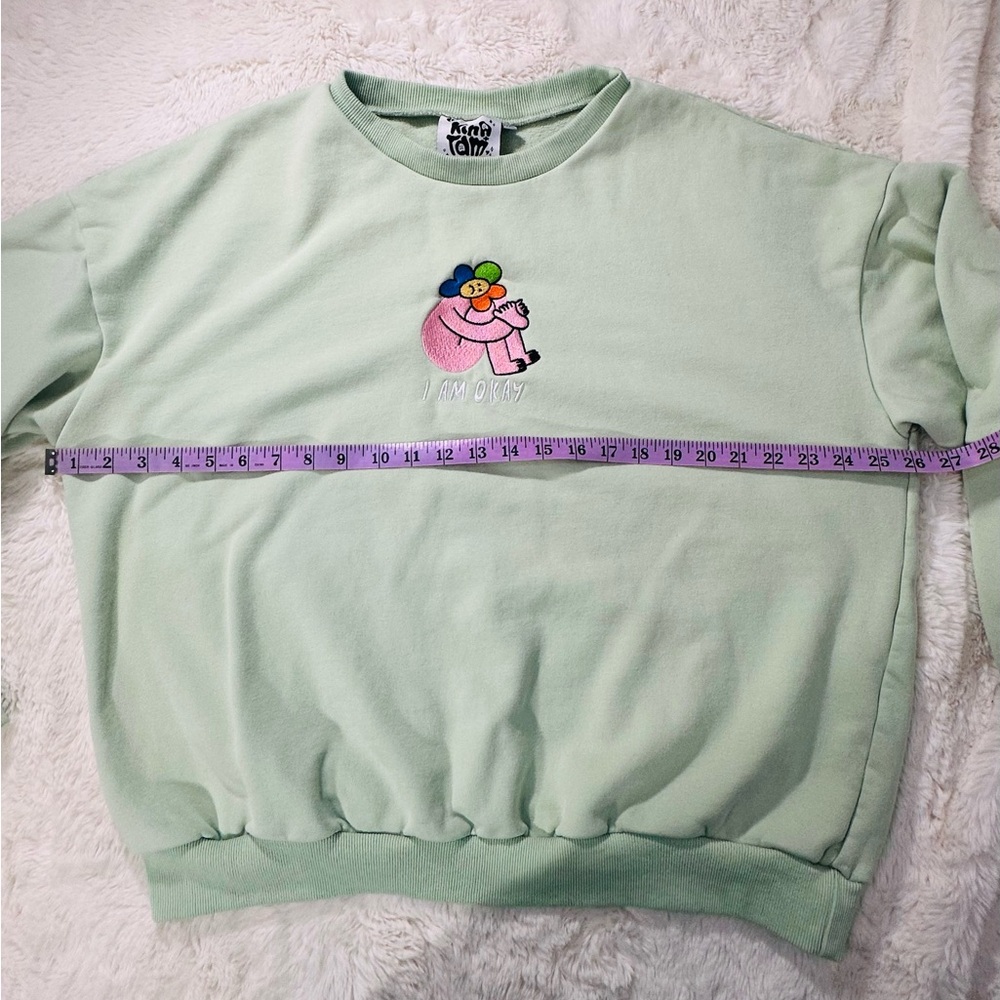 Kina and Tam I’m Okay Mint Sweatshirt Size XXXL Long Sleeve Organic Cotton Emo - Picture 6 of 7